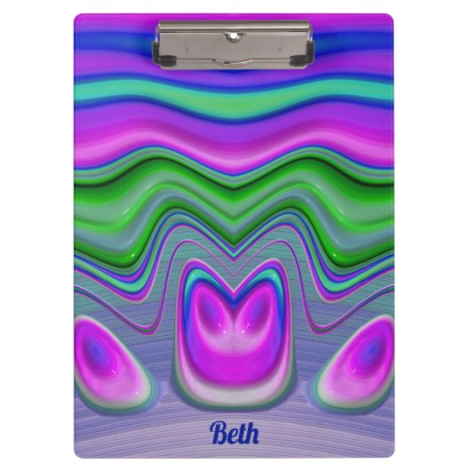 Porte-bloc BETH ~ 3D ! Rose, Violet, Vert, Bleu (Devant)