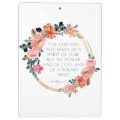 Porte-bloc Bible chrétienne Verse Floral Porte - bloc de cour (Dos)