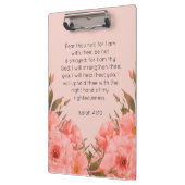 Porte-bloc Bible Verse Clipboard | Pink Floral Design (Gauche)