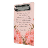 Porte-bloc Bible Verse Mini Clipboard | Pink Floral Design (Angle2)