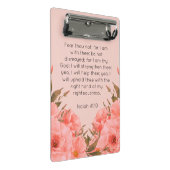 Porte-bloc Bible Verse Mini Clipboard | Pink Floral Design (Incliné)
