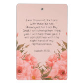 Porte-bloc Bible Verse Mini Clipboard | Pink Floral Design (Dos)