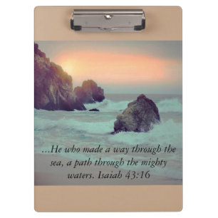 Porte-bloc biblique de la côte océanique rocheuse