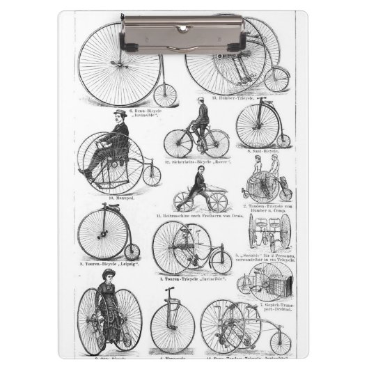 Porte-bloc Bicyclette à grande roue Penny Farthing (Devant)