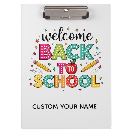 Porte-bloc Bienvenue à la rentrée des classes (Devant)