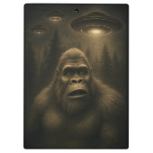 Porte-bloc Bigfoot Sasquatch Alien UFO Funny (Dos)