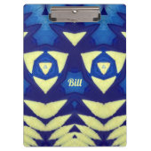 Porte-bloc BILL ~ Design bleu et crème (Devant)