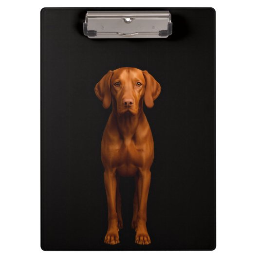 Porte-bloc Black 4 Luxe Clipboard, Agile Vizsla Dog (Devant)