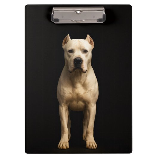 Porte-bloc Black 4 Luxe Clipboard, Bold Dogo Argentino (Devant)