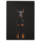 Porte-bloc Black 4 Luxe Clipboard, Guardian Doberman Dog (Dos)