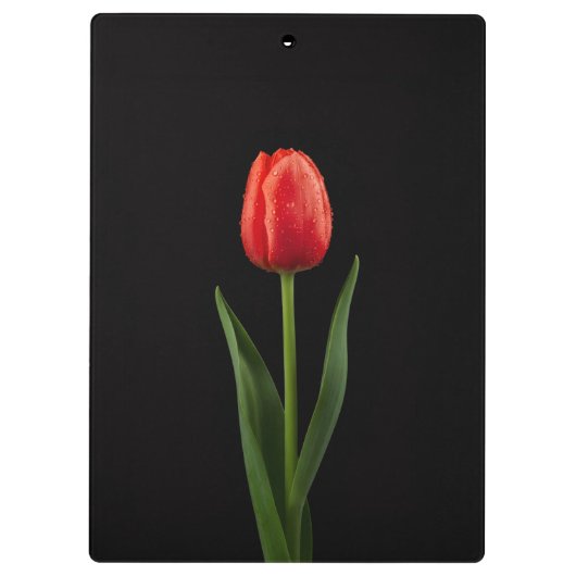 Porte-bloc Black 4 Luxe Clipboard, Ruby Red Tulip (Dos)