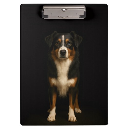 Porte-bloc Black 4 Luxe Clipboard, Wise Australian Shepherd (Devant)