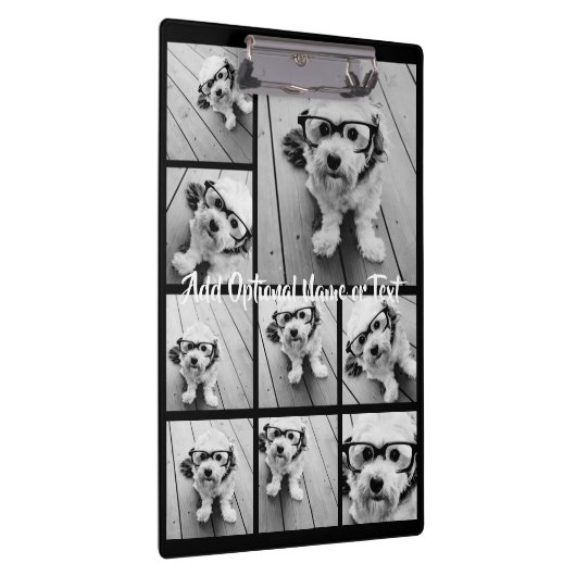 Porte-bloc Black 9 Photo Carré Collage - avec script blanc (Swatch)