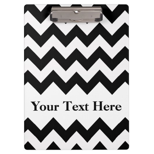 Porte-bloc Black Bold Chevron avec texte personnalisable (Devant)
