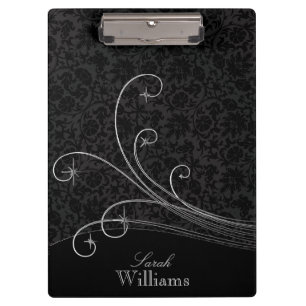 Porte-bloc Black Damask et Grey Swils
