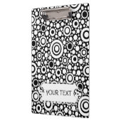 Porte-bloc Black Dots & Circles Grid + your backgr. & (Gauche)