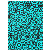Porte-bloc Black Dots & Circles Grid + your backgr. & (Dos)