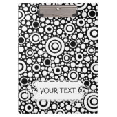 Porte-bloc Black Dots & Circles Grid + your backgr. & (Devant)