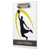 Porte-bloc Black Gold Basketball Personnalisé (Gauche)