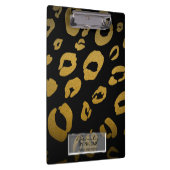 Porte-bloc Black & Gold Cheetah Leopard Glam Personnalisé (Swatch)