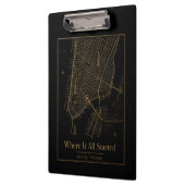 Porte-bloc Black Gold Custom City Map Clipboard (Gauche)