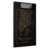 Porte-bloc Black Gold Custom City Map Clipboard (Swatch)