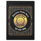 Porte-bloc Black Gold Logo Office Professionnel Personnaliser (Dos)