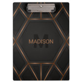 Porte-bloc Black Gold Luxury Moderne Minimal Abstrait (Devant)