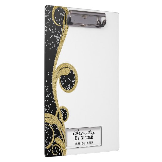 Porte-bloc Black Parties scintillant Gold Elegant Chic Glam P (Swatch)