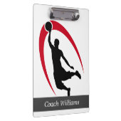 Porte-bloc Black Red Basketball Personnalisé (Swatch)