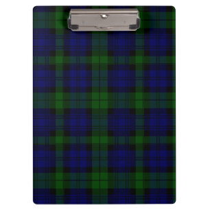 Porte-bloc Black Watch Tartan bleu vert Plaid