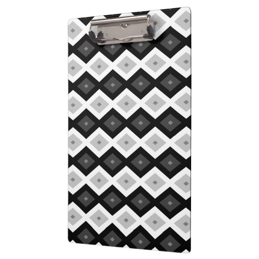 Porte-bloc Black, white and grey diamond pattern (Gauche)