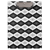 Porte-bloc Black, white and grey diamond pattern (Devant)