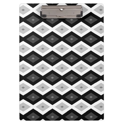 Porte-bloc Black, white and grey diamond pattern (Devant)