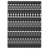 Porte-bloc Black White Animaux Modernes Motif #2 (Dos)