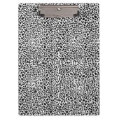 Porte-bloc Black & white snow leopard print  (Devant)