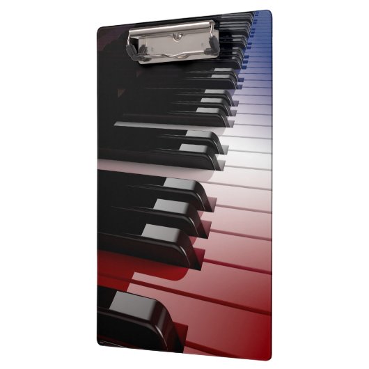 Porte-bloc Blanc de clavier de piano et bleu rouges (Gauche)