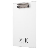 Porte-bloc Blanc et noir | Monogramme moderne (Gauche)