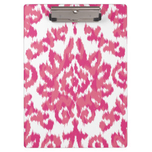 Porte-bloc Blanc Girly ethnique lunatique d'Ikat Boho et rose