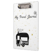 Porte-bloc Blanc noir et or avec caravane RV (Gauche)