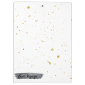 Porte-bloc Blanc noir et or avec caravane RV (Dos)