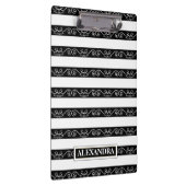 Porte-bloc Blanc noir moderne rayé (Swatch)