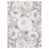 Porte-bloc Blanc Russe Roses d'hiver Shabby Chic Kraft (Dos)