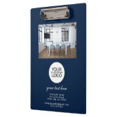 Porte-bloc Bleu Ajouter votre logo Promotion du texte personn (Gauche)