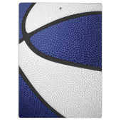 Porte-bloc bleu blanc équipe couleurs basketball coach (Dos)
