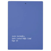 Porte-bloc Bleu Bonjour Mon nom est enseignant scolaire Balis (Dos)