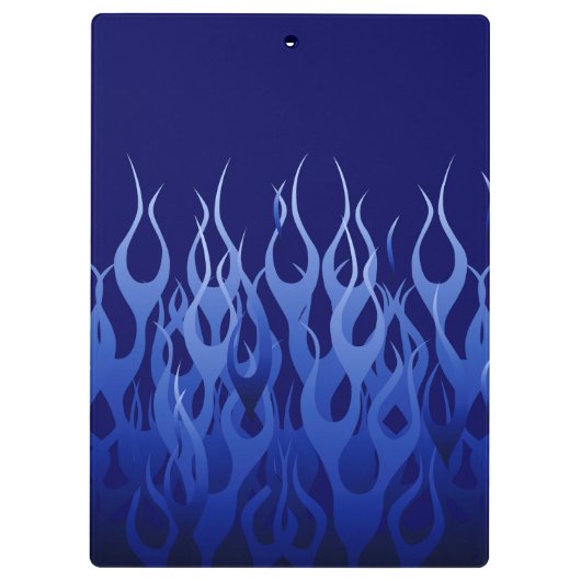 Porte-bloc Bleu cool sur Blue Racing Flames décorative (Dos)