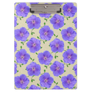 Porte-bloc Bleu de motif de jardin botanique de fleur sur