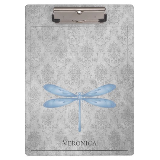 Porte-bloc Bleu Dragonfly Damas (Devant)