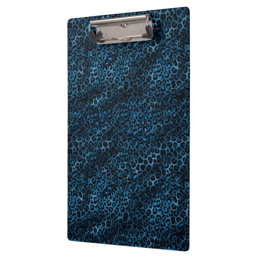 Porte-bloc Bleu et Or Série Léopard Design 3 (Gauche)